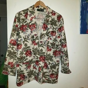 Orvis Linen floral blazer